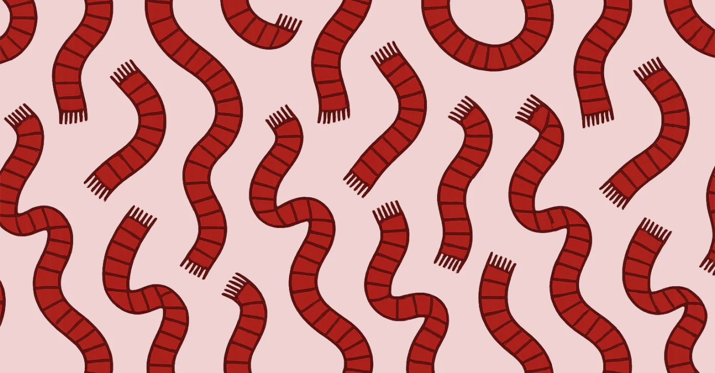 Red scarf pattern