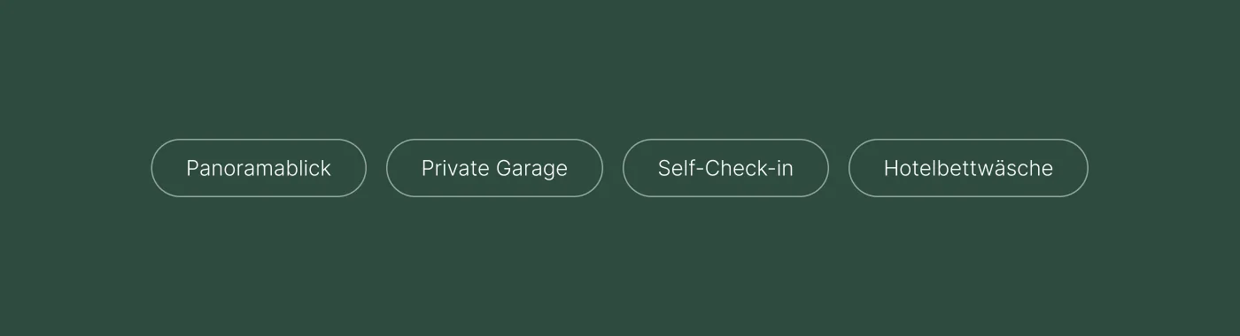 Highlights: Panoramablick, Private Garage, Self-Check-in, Hotelbettwäsche