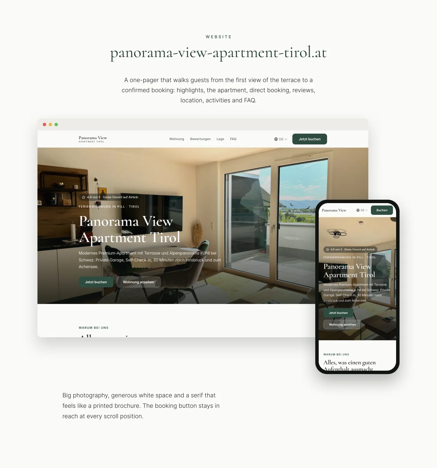 Website on desktop and phone
